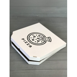 Коробка для піци з малюнком Pizza 350Х350Х35 мм (Чорний друк) Коробка для піци з малюнком Pizza 350Х350Х35 мм (Чорний друк)