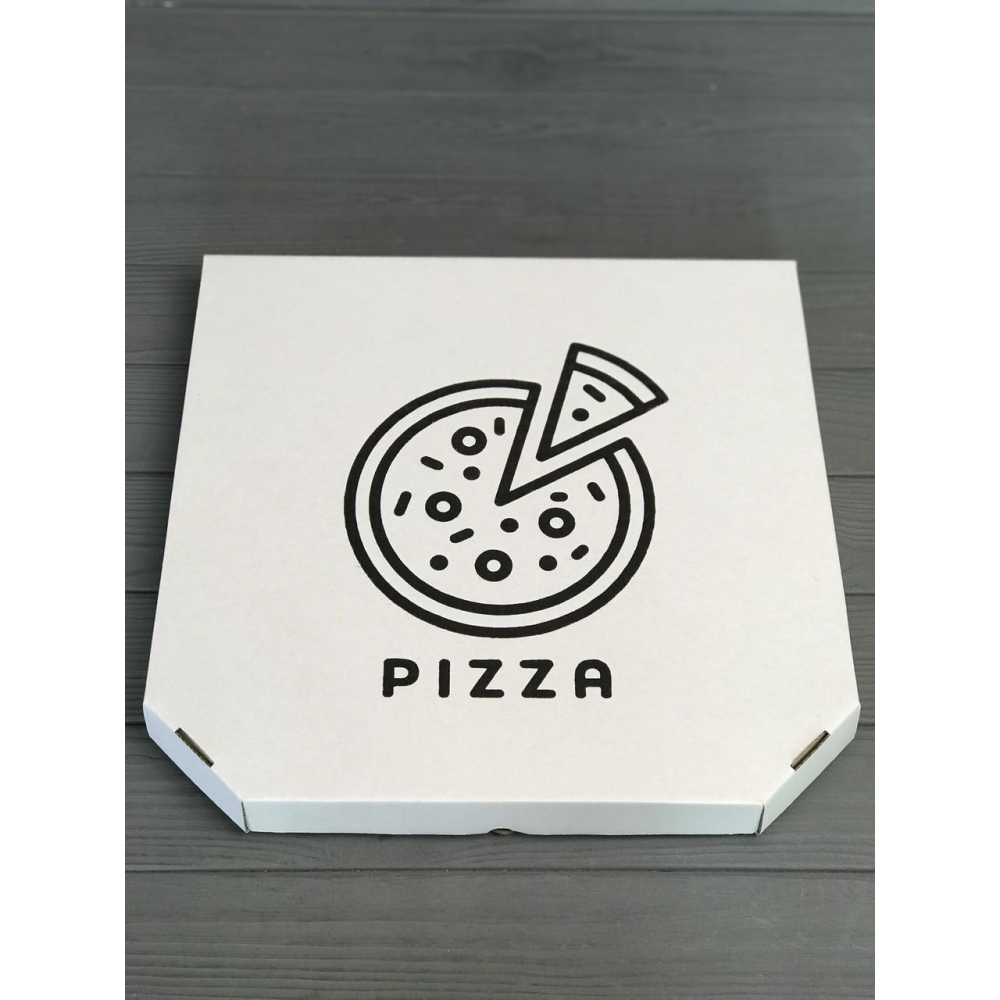 Коробка для піци c малюнком Pizza 300Х300Х30 мм (Чорний друк)