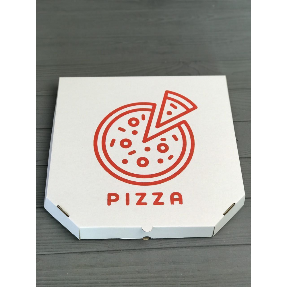 Коробка для піци з малюнком Pizza 350Х350Х35 мм (Червона печатка)