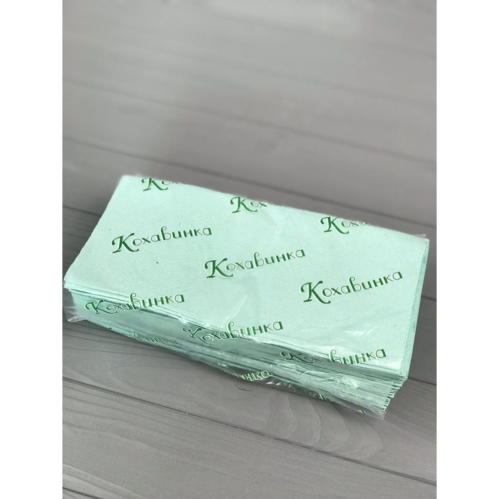 Бумажные полотенца зеленые Кохавинка Z (200шт)
