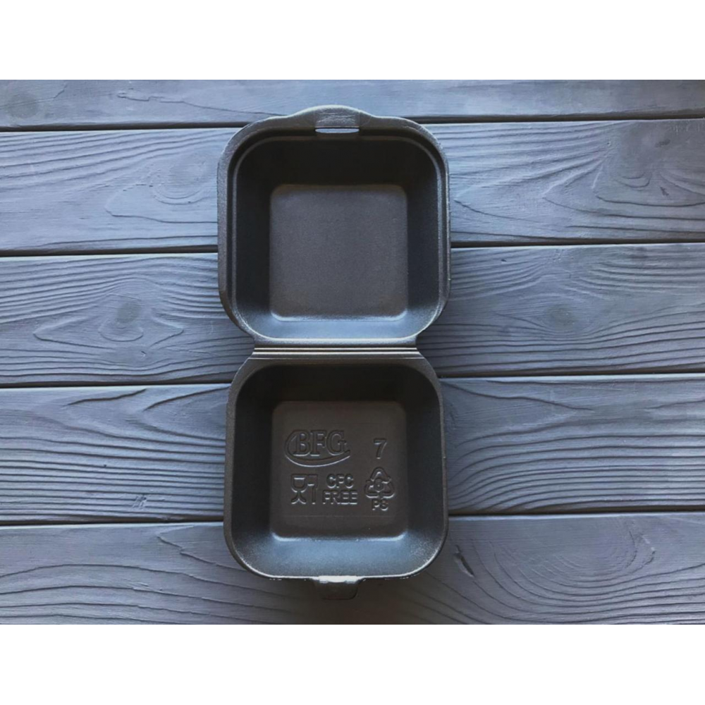 Ланч-бокс HB-7 чорний (250/500шт) 135x135x70 мм