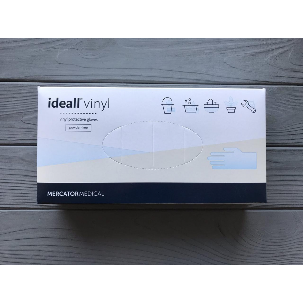 Перчатки виниловые Ideall 100 шт М