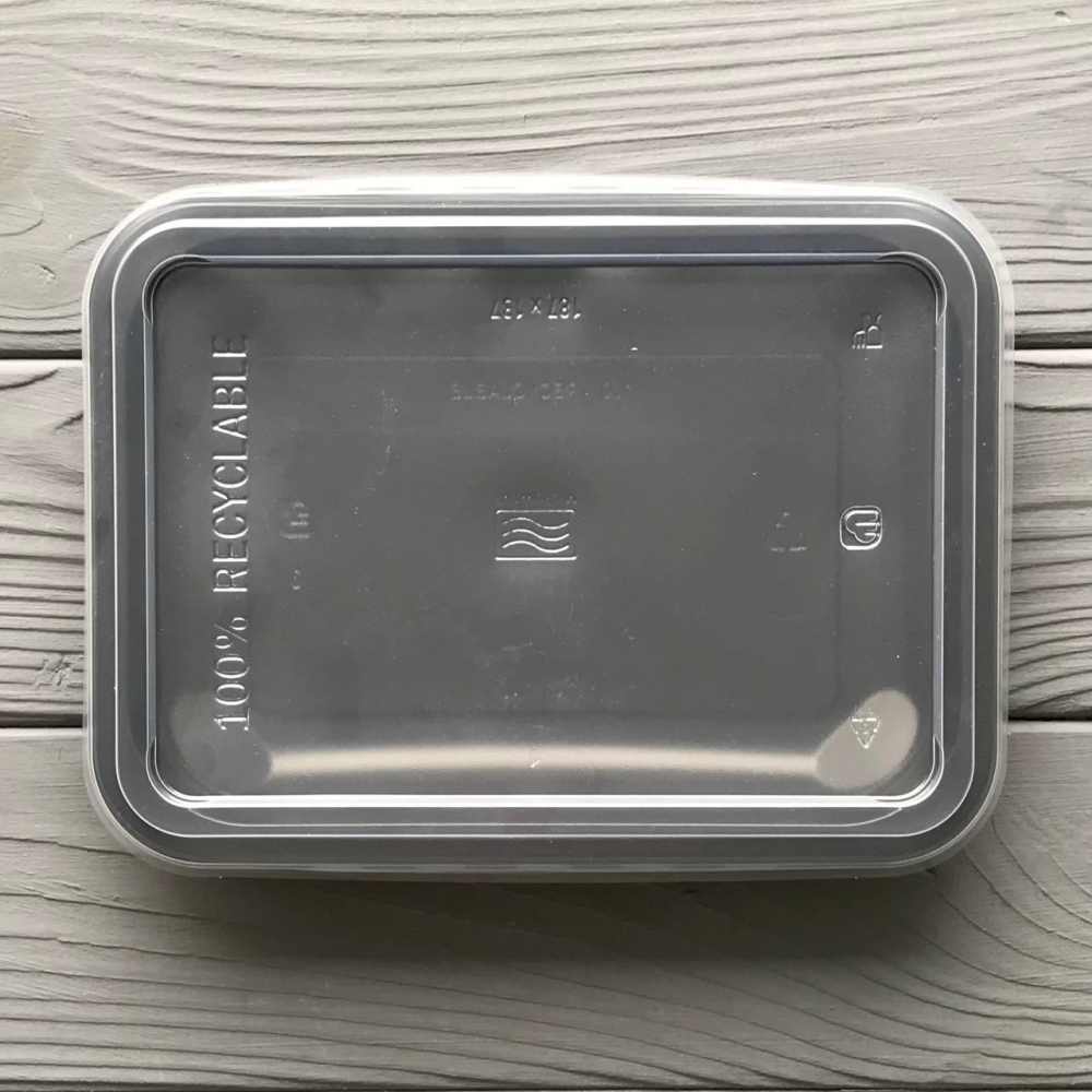 Крышка PP для контейнера 187х137 Т1/Т2 прозрачная (400шт/ящ) КТ1/2