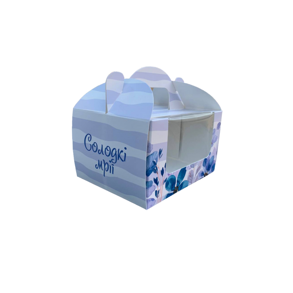 Коробка для капкейків, кексів і мафінів 153х129х90 мм 