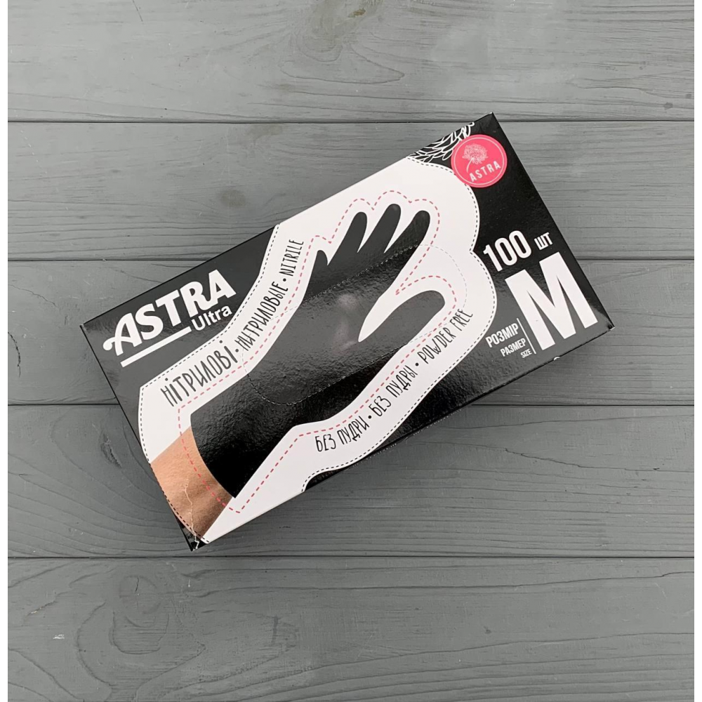 Перчатки ZPT нитриловые чёрные M