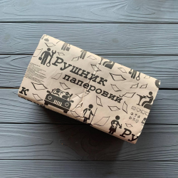 Рушник паперовий Альбатрос сірий V (200шт/уп|20уп/ящ)