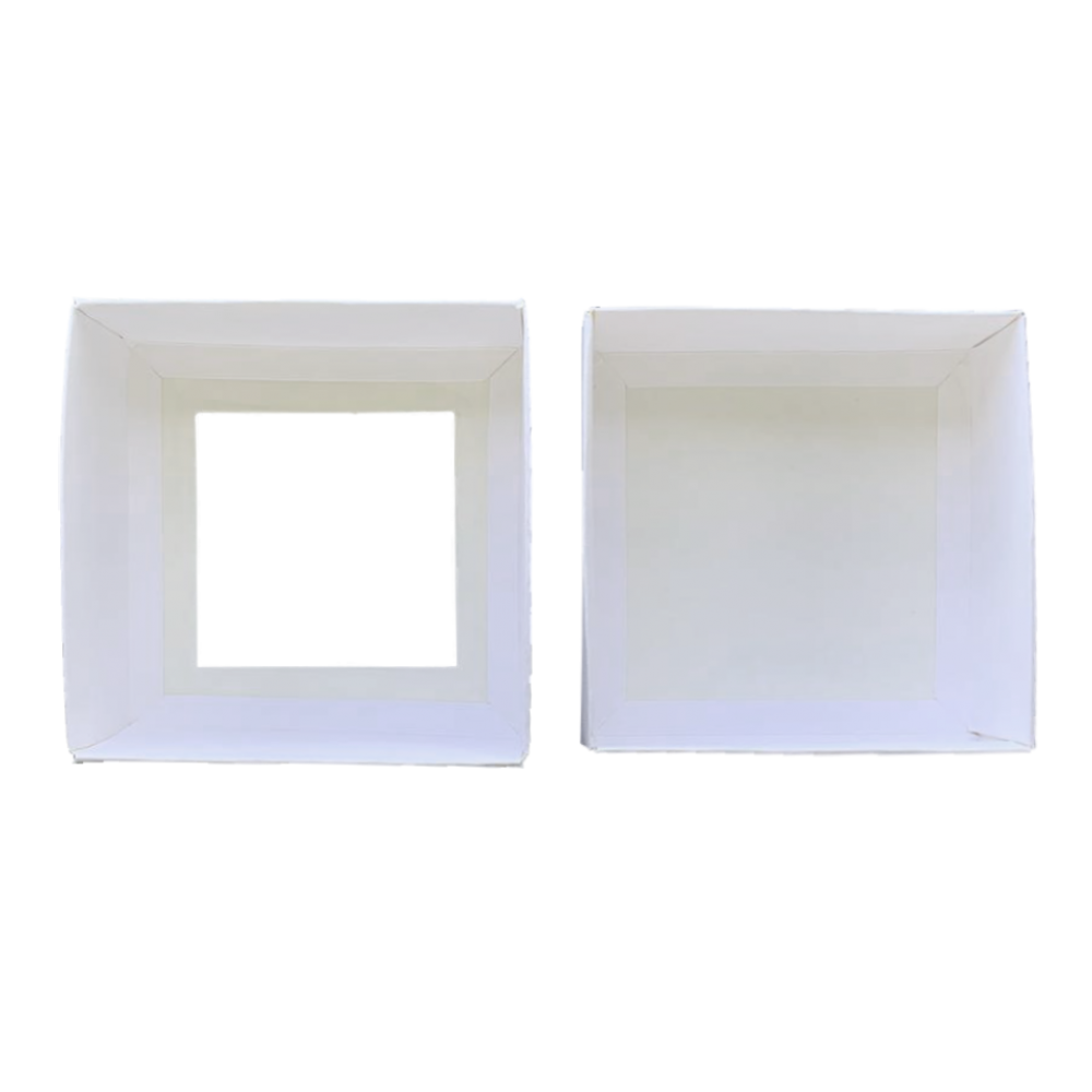 Коробка для цукерок біла 110х110х37 KPK60