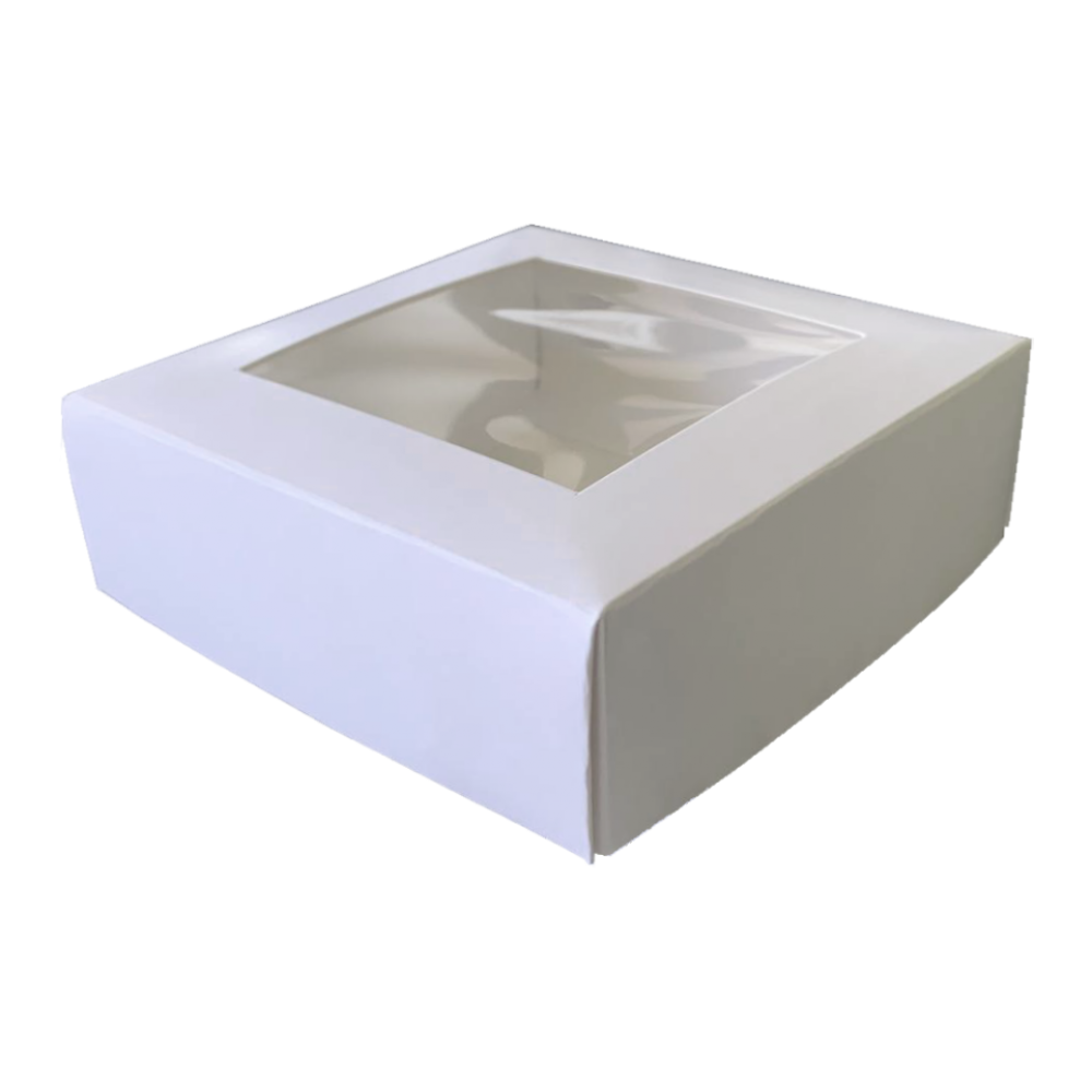 Коробка для цукерок біла 110х110х37 KPK60