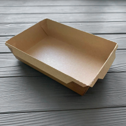 Контейнер паперовий Snack-box крафт/крафт прямокутний 1200мл 180х120х50 мм (50/200) SB1200