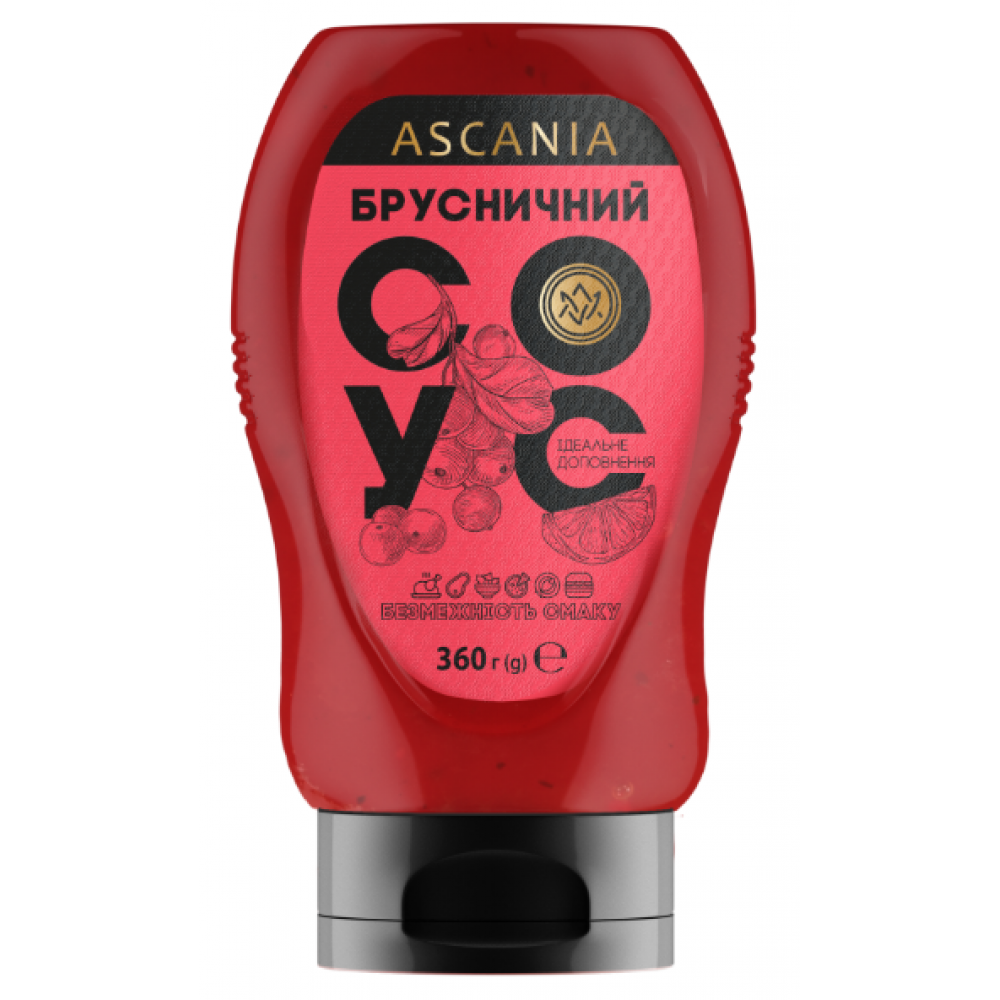 Соус-пляшка Брусничний 300 мл (360гр) (10шт/ящ)