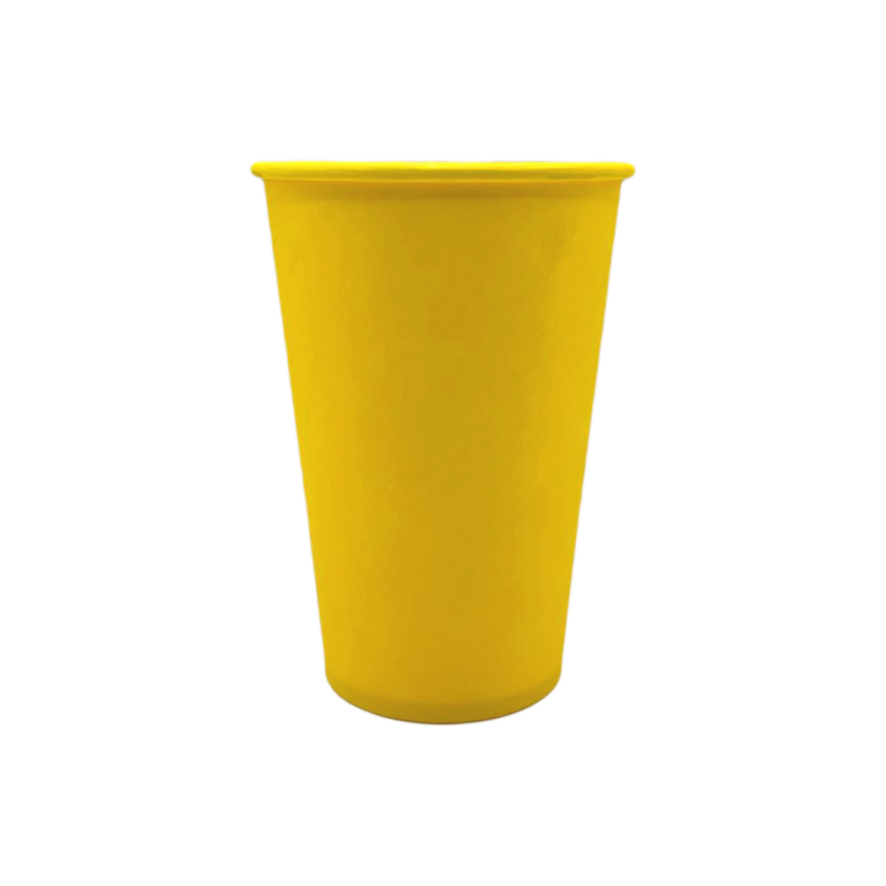 Стакан однослойный Maxi Yellow 340мл (50шт/уп|30уп/ящ) 80мм UMY340