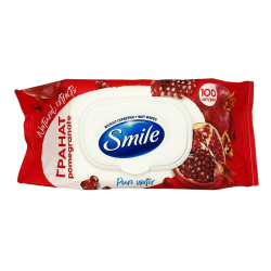 SMILE Daliy Влажные салфетки с запахом Граната с клапаном 100шт (9уп/ящ)