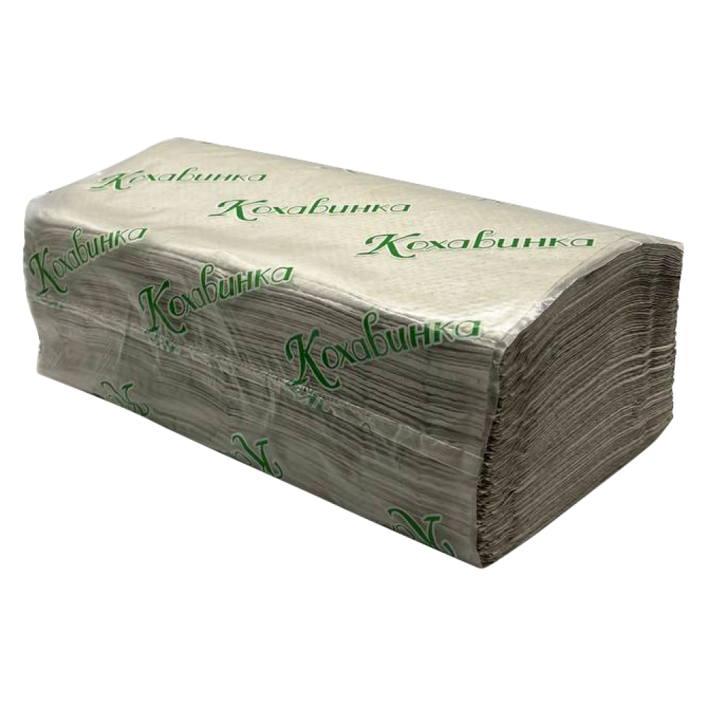 Паперові рушники V сірі Кохавинка (170шт/25ящ)
