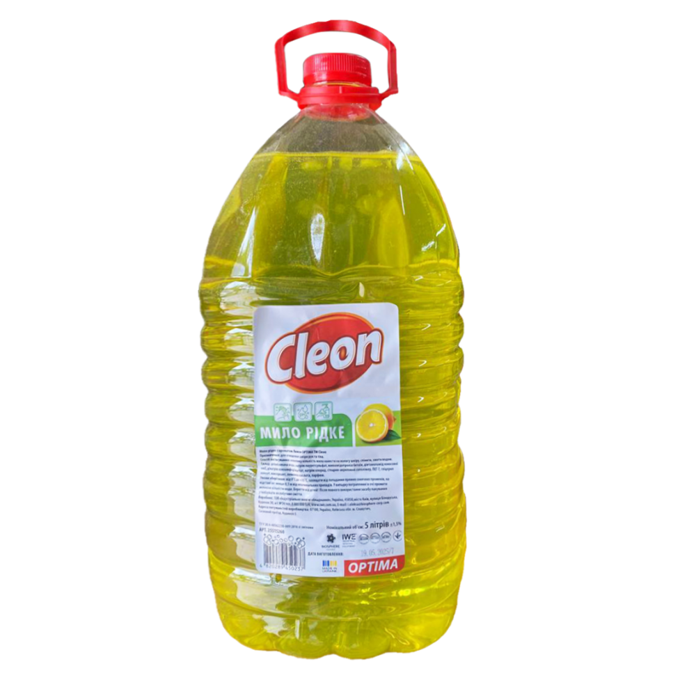 Мило рідке Optima лимон 5л TM Cleon