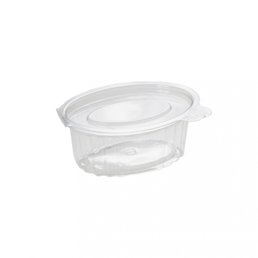 Соусник PET 80мл овал Oval 85х53х47 мм з кришкою (50шт/уп|1250шт/ящ) IN17436
