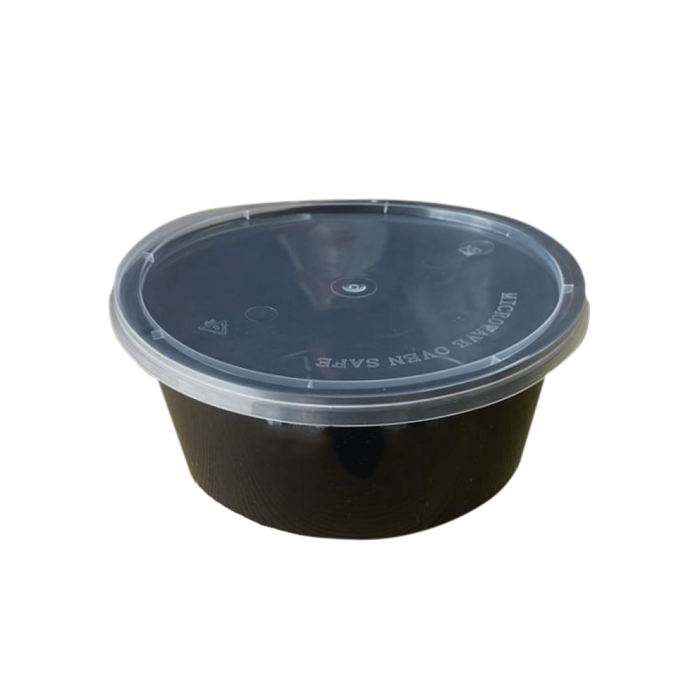 Супник чорний PP 120мм 375мл з кришкою (50/250) NVS375B