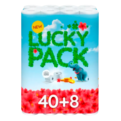 Бумага туалетная Ruta Lucky pack ПП 2слой белая (48рул/уп) Бумага туалетная Ruta Lucky pack ПП 2слой белая (48рул/уп)
