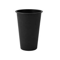 Стакан Bubble Tea 500мл ЧОРНИЙ  Ø90мм (рівне дно) 25шт/уп|500шт/ящ