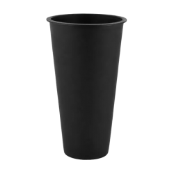 Стакан Bubble Tea 600мл ЧОРНИЙ  Ø90мм (рівне дно) 25шт/уп|500шт/ящ