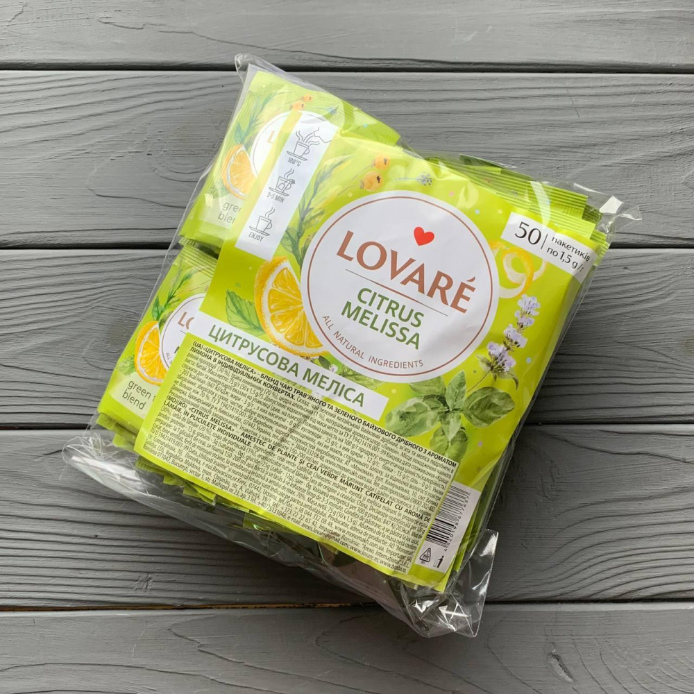 Чай Lovare “Цитрусовая мелисса 50*1,5г