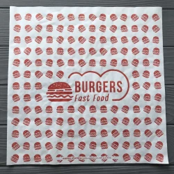 Обгортковий папір “Burgers“ 320x320 мм 918Ф