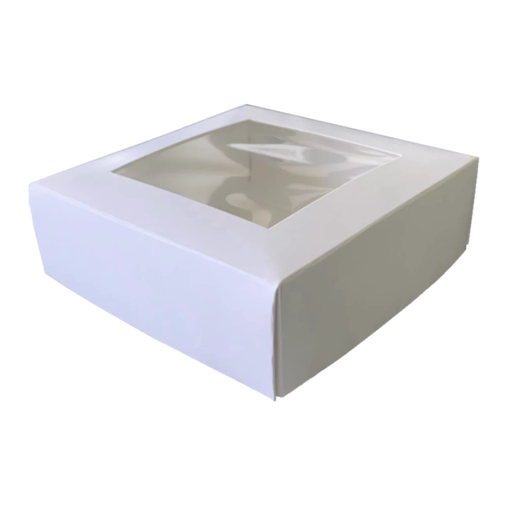 Коробка для цукерок біла 110х110х37 KPK60