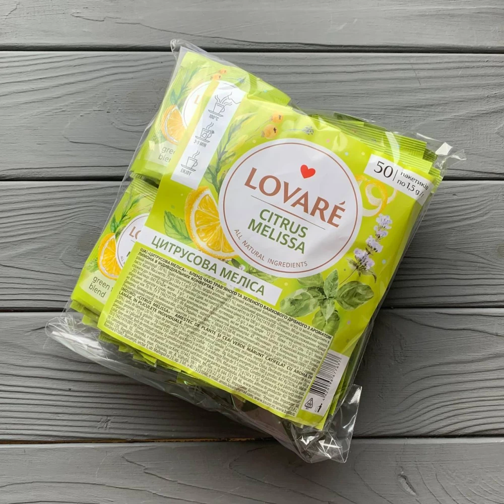 Чай Lovare “Цитрусовая мелисса 50*1,5г
