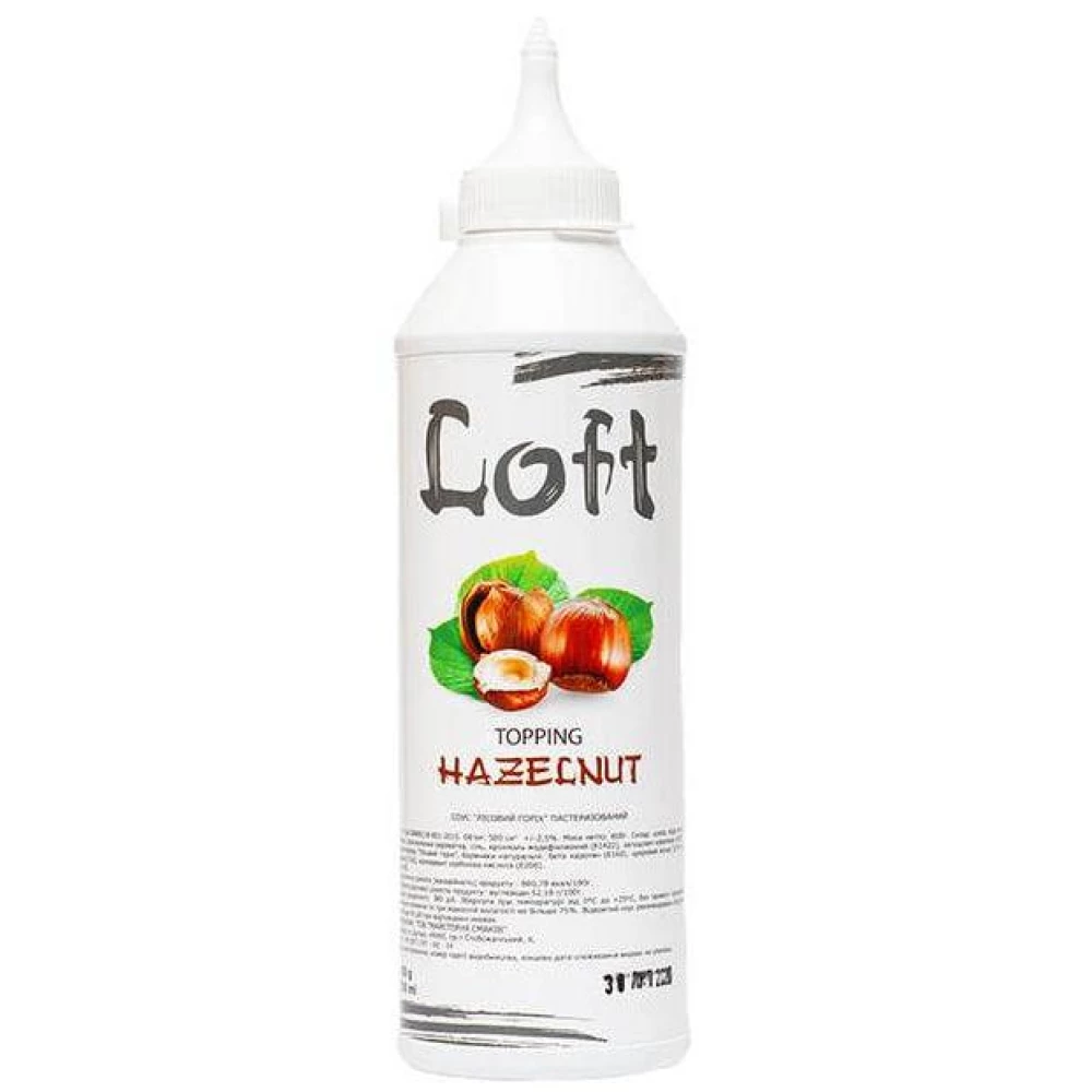 Топпинг Лесной орех 0,6кг 12бут/ящ Loft