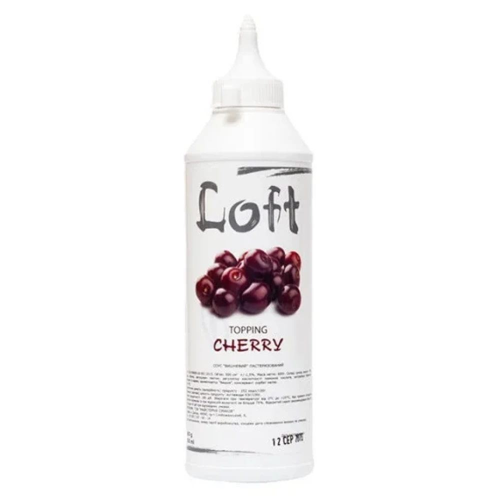 Топпінг Вишня 0,6кг 12бут/ящ Loft