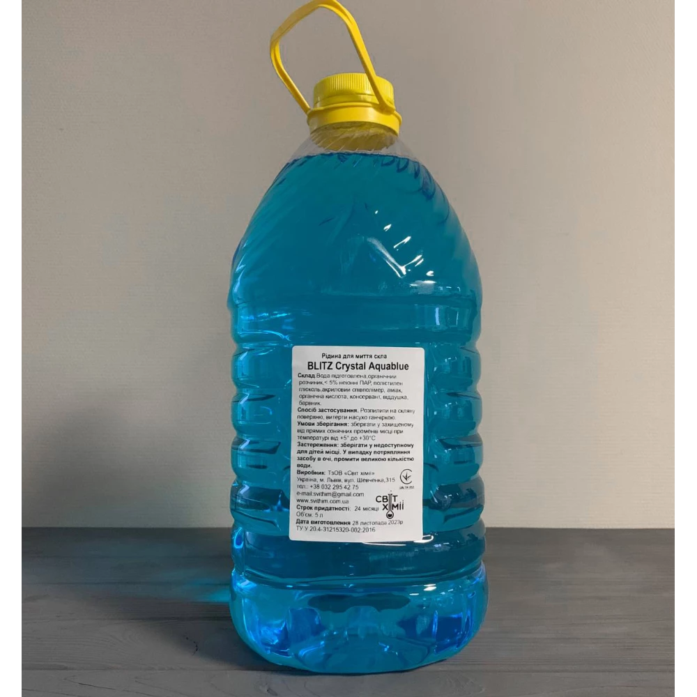 Жидкость для мытья стекол “Blitz Crystal“ Aquablue 5л ПЭТ бутылка