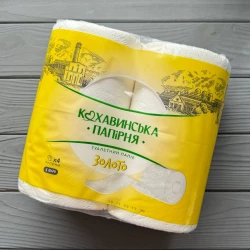 Бумага туалетная «Золото» 4шар. целлюлоза 4шт/уп (14уп/ящ)