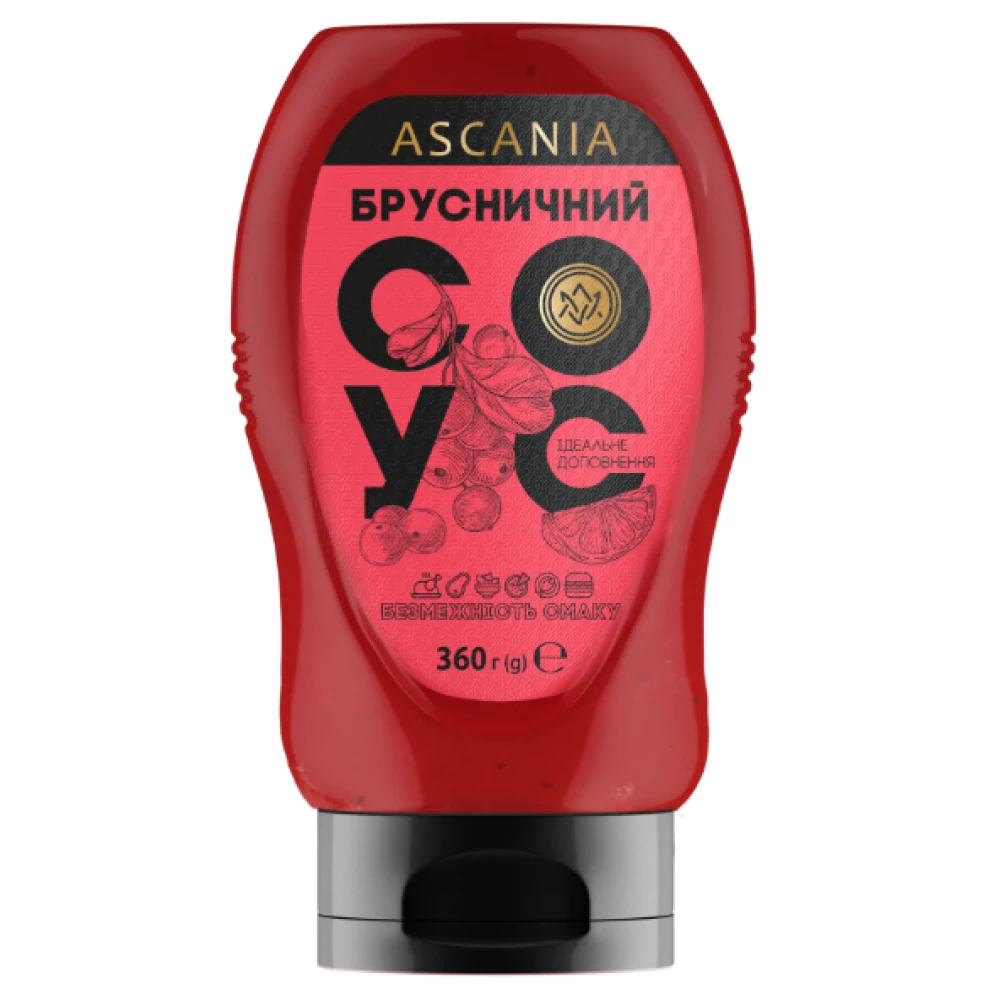 Соус-бутылка Брусничный 300 мл (360гр) (10шт/ящ)