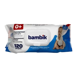 Bambik Влажные салфетки детские с овсяным молочком с клапаном 120шт (9уп/ящ)