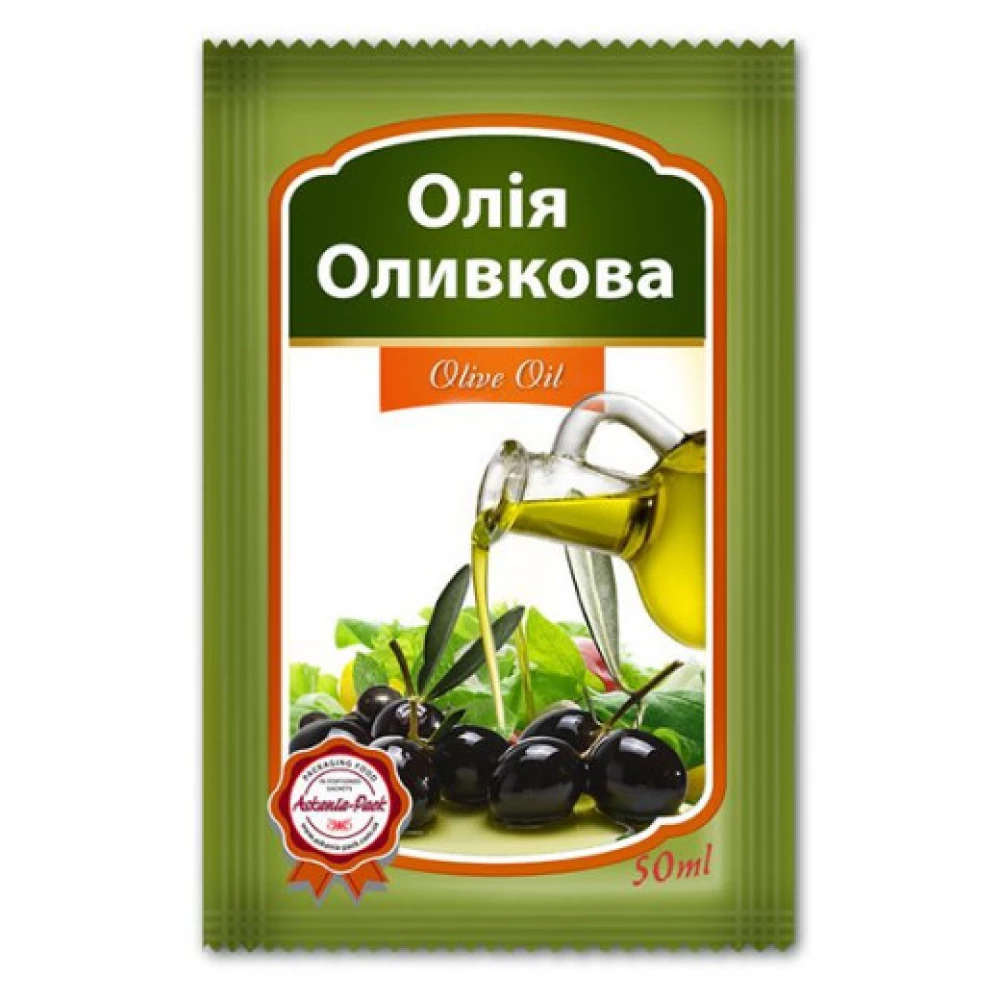 Оливковое масло в упаковке сашет